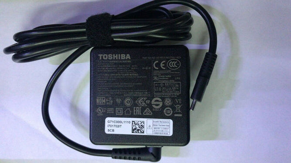 Original Toshiba 45W USB-C AC Adapter for Toshiba Tecra X40-E1452,PA5279U-1ACA@@
