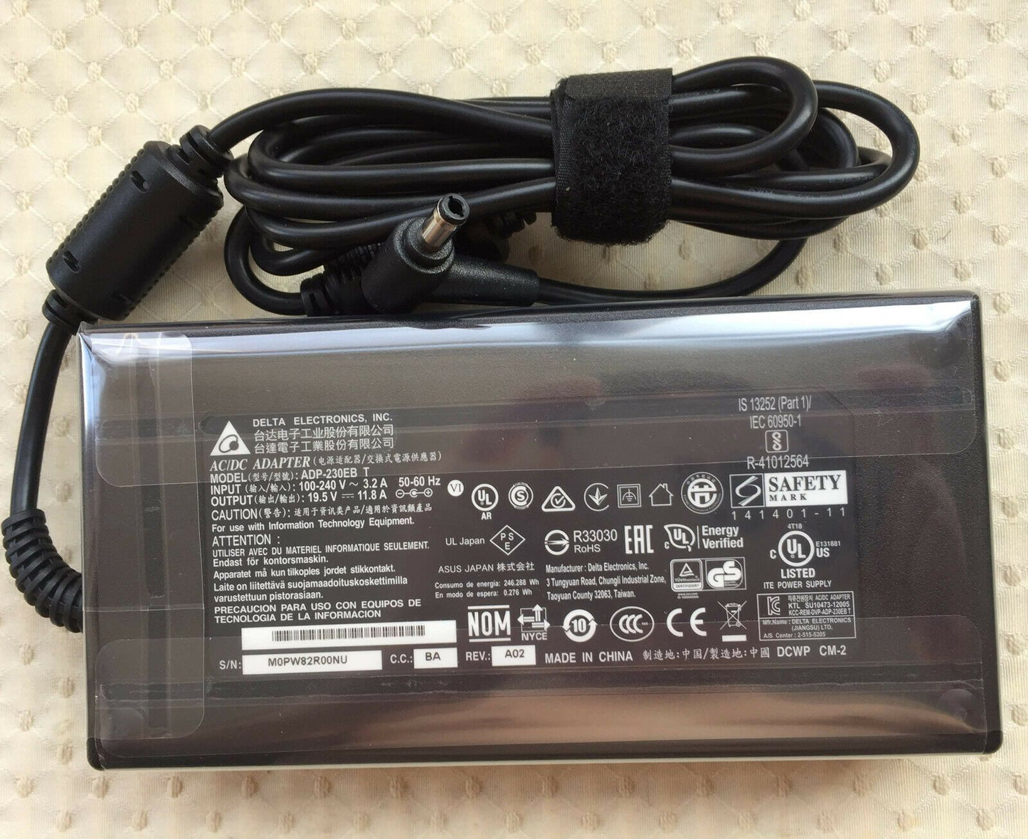 New Original Delta 230W 19.5V AC Adapter for MSI GS65 Stealth 8SG/RTX2070 Laptop
