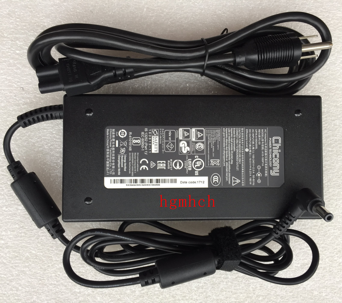 @New Original Chicony MSI 180W AC Adapter&Cord for MSI WS63 8Sj-012AU,A15-180P1A
