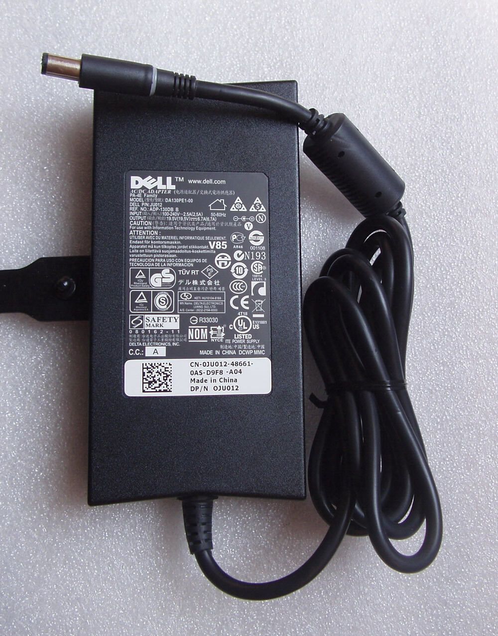 Original OEM Dell 130W 3-Pin Slim Charger Inspiron 15R(N5110),17R(N7110),M5110