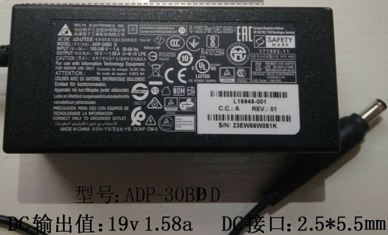 @Original Delta HP AC Adapter for HP Pavilion TG01-000bla,L16945-001 ADP-30BD DA