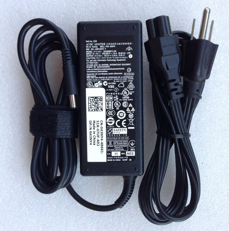 Original Genuine OEM Dell 65W AC Adapte for Inspiron 13 7000/P57G,P57G001 Laptop