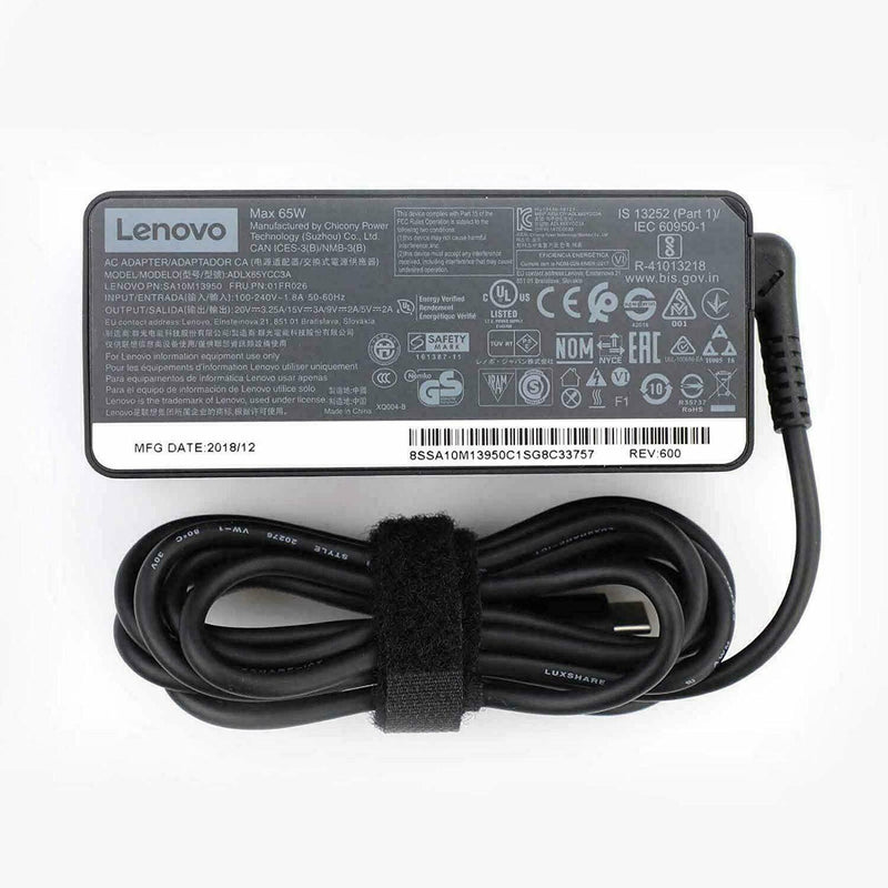 Original Lenovo ThinkPad X270 X280,ADLX65YCC3A 01FR026 65W USB-C AC Adapter Cord