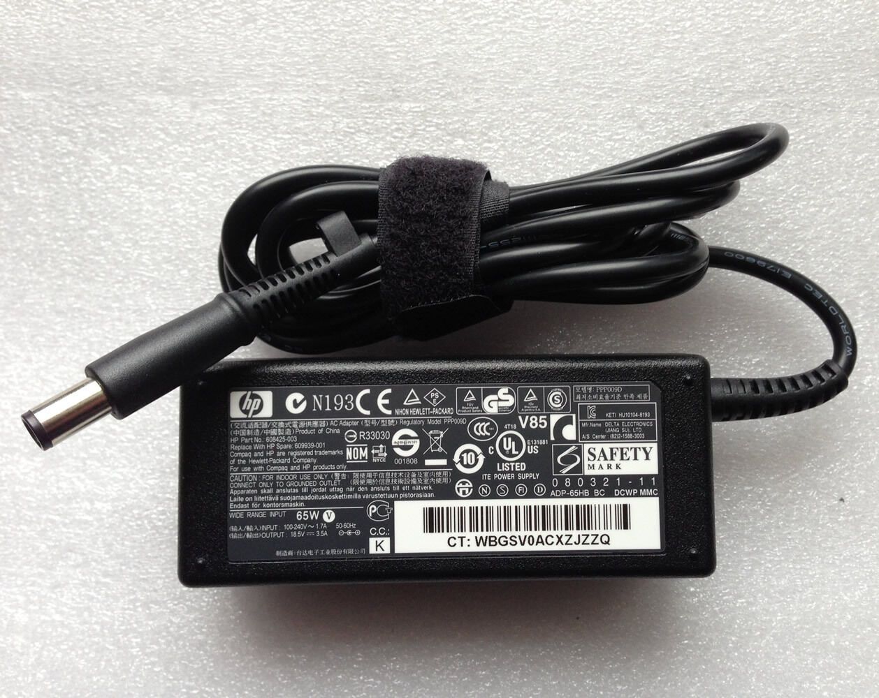 Original OEM 65W AC Adapte for HP Pavilion DV6-2150US,DV6-1050US,609939-001,N193