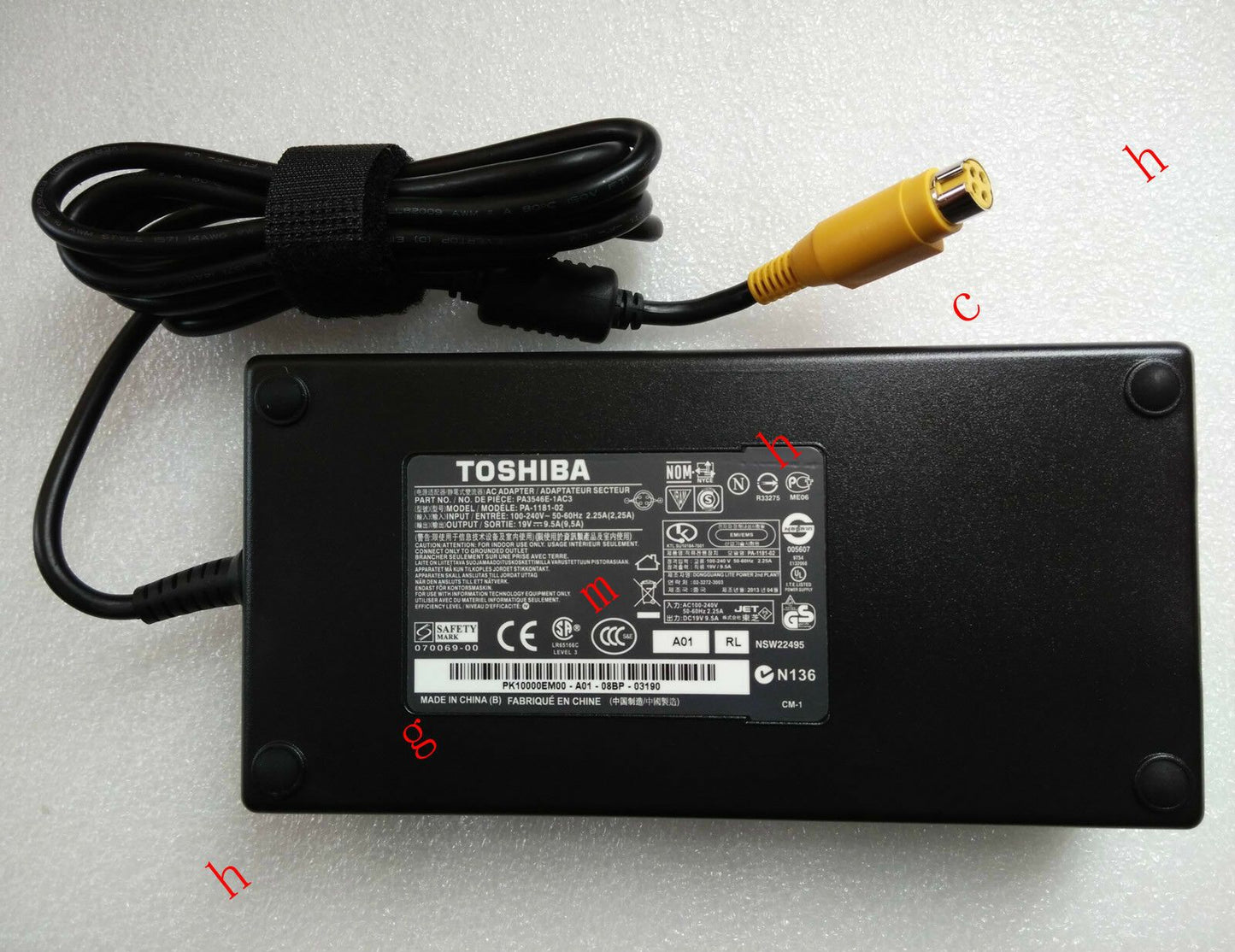 @Original OEM Toshiba 180W AC Adapter for Toshiba Qosmio X870-BT2G23,X870-BT3G23