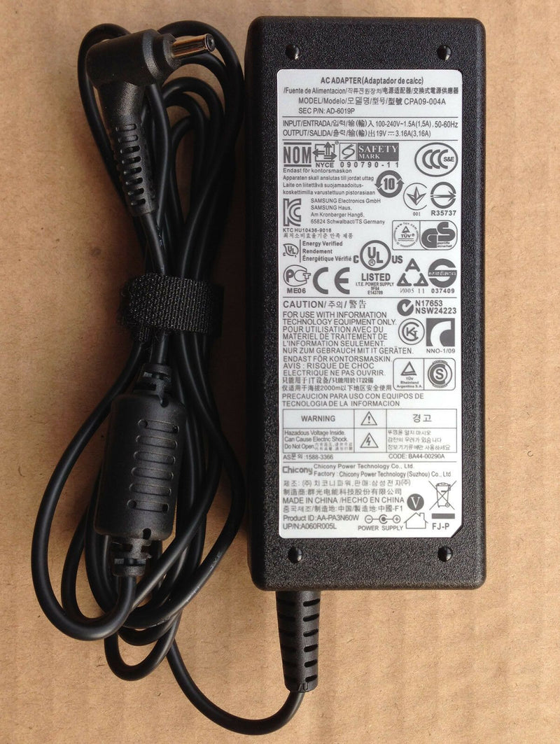 Original OEM Chicony Samsung 60W Charger ATIV Book 7 NP740U3E-K01US,AA-PA3N60W@@