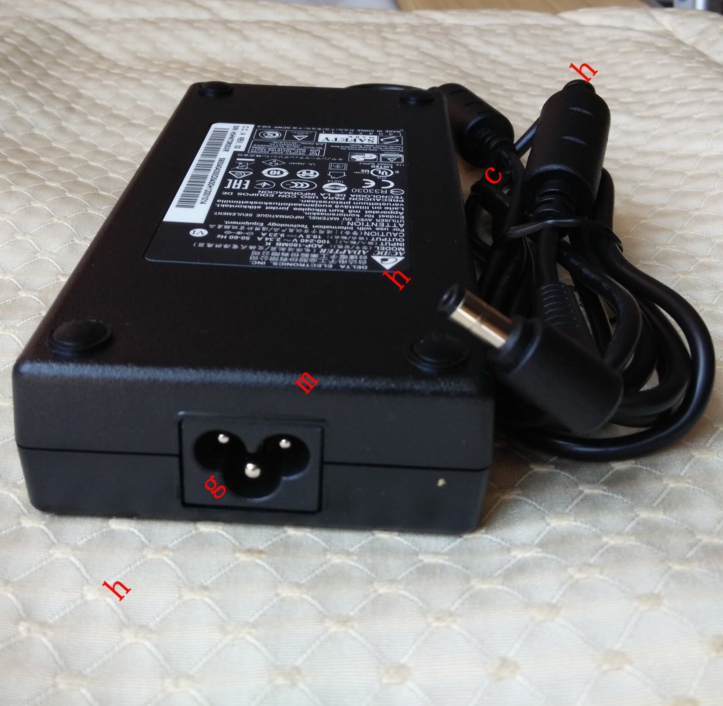 Original MSI GP72VR Leopard Pro 6RF-234BE,ADP-180MB K Delta 180W AC Adapter&Cord