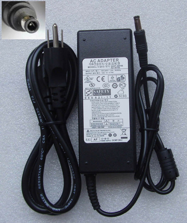 Original Genuine OEM 90W AC Adapter Charger for Samsung NP-R530-JA02US/NP-R480L