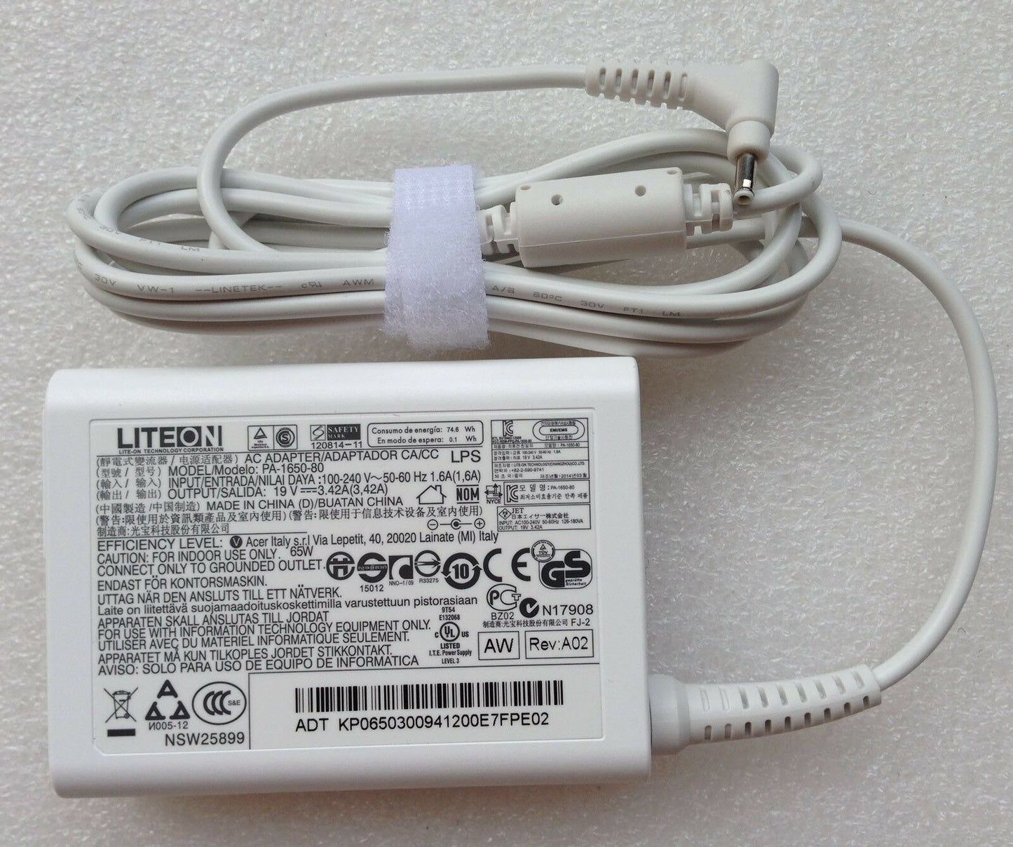 New Original OEM Acer AC Power Adapter&Cord for Acer CB5-571-C41P Chromebook 15