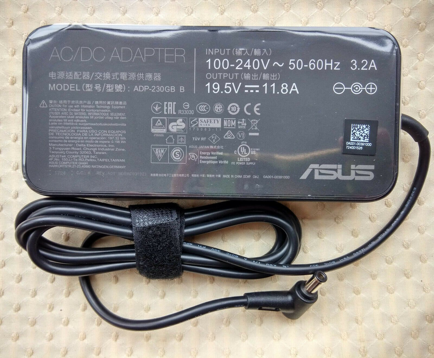 Original ASUS ROG Zephyrus GX501VI-XS74,ADP-230GB B 230W AC Adapter Cord/Charger