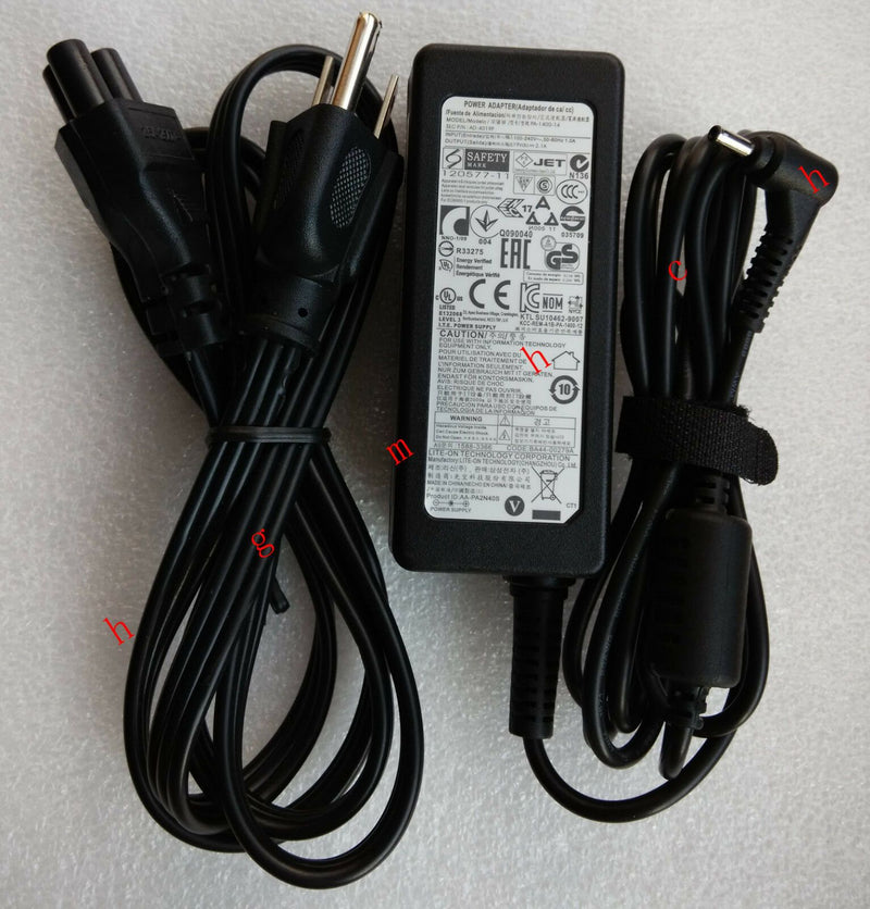 Original Genuine OEM 40W AC Adapte for Samsung Series 9 NP900X4C-A04US Ultrabook