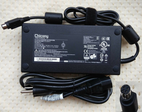 Original OEM Chicony 230W 4P AC Adapter for MSI GT62VR 6RE (Dominator Pro)-005US