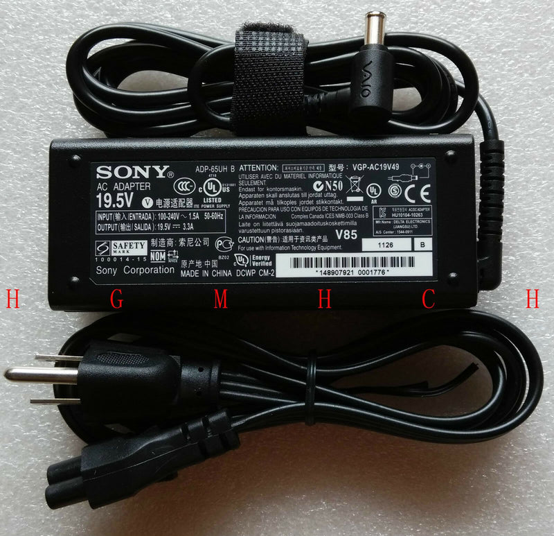 @Original Genuine OEM Sony 65W Cord/Charger VAIO PCG-41311L,VGP-AC19V49,ADP-65UH