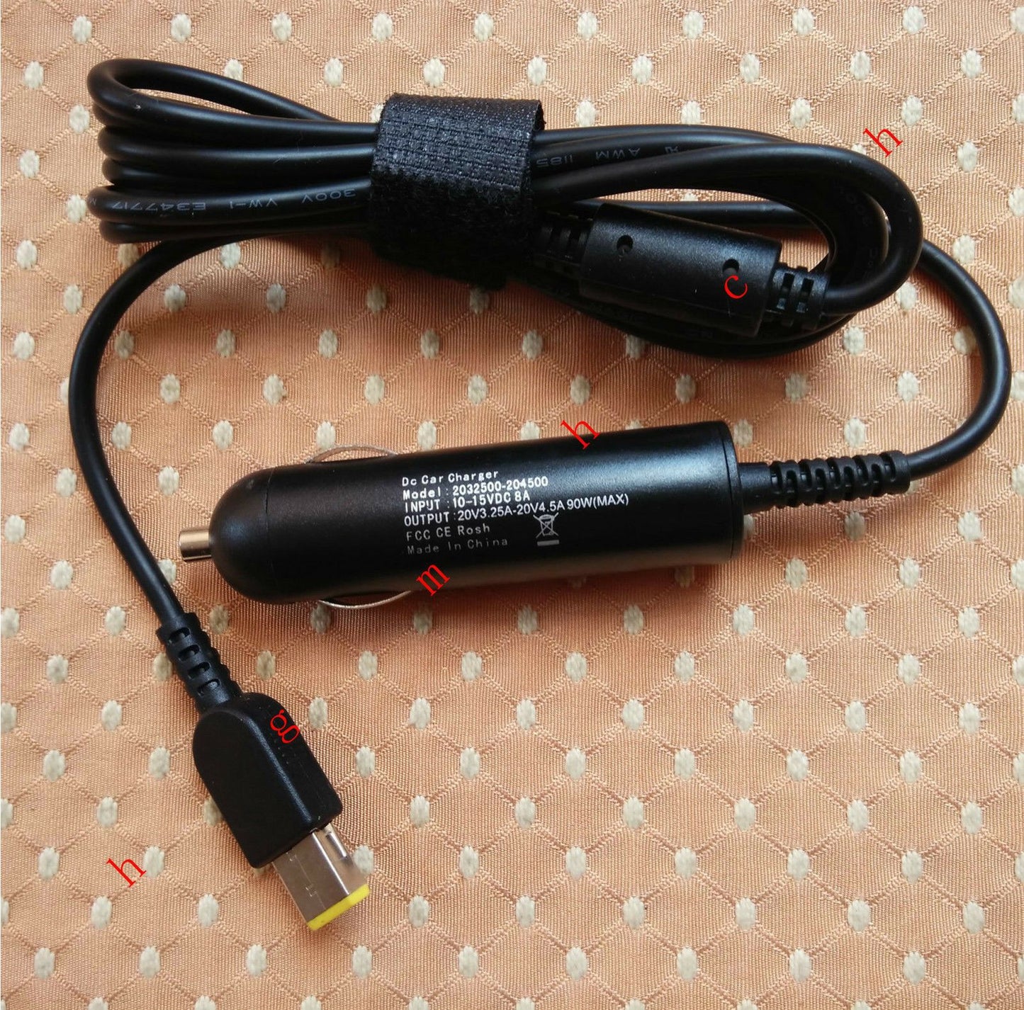 New Original OEM Slim Tip DC Car Charger for Lenovo ThinkPad T470s Series Laptop