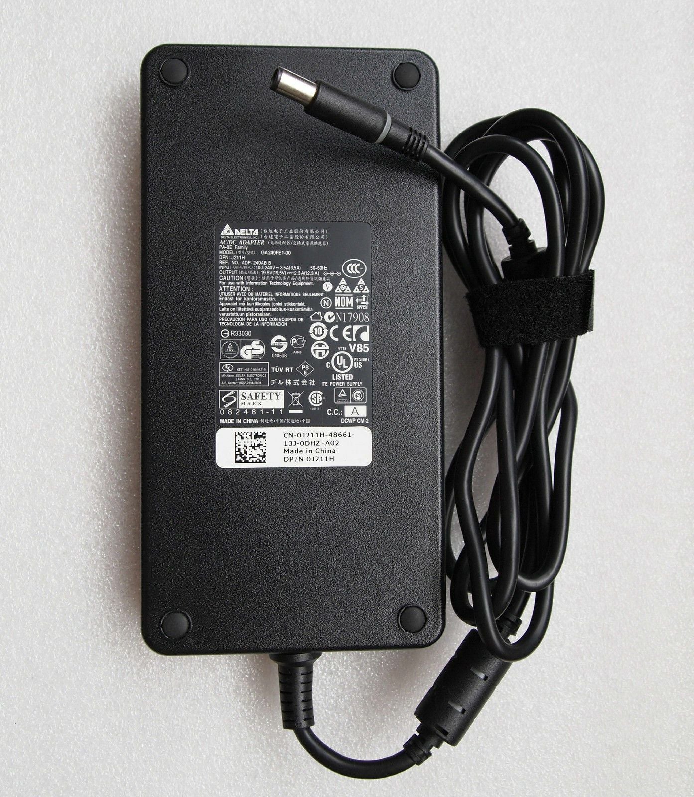 New Original OEM Dell 19.5V 12.3A Cord/Charger Precision M6800,J211H,GA240PE1-00