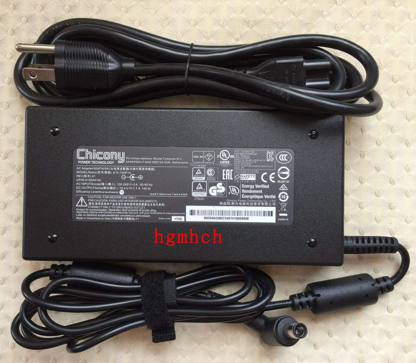 @New Original Slim AC Adapter&Cord for MSI WE63 8SJ-292CA,ADP-150VB B,A14-150P1A