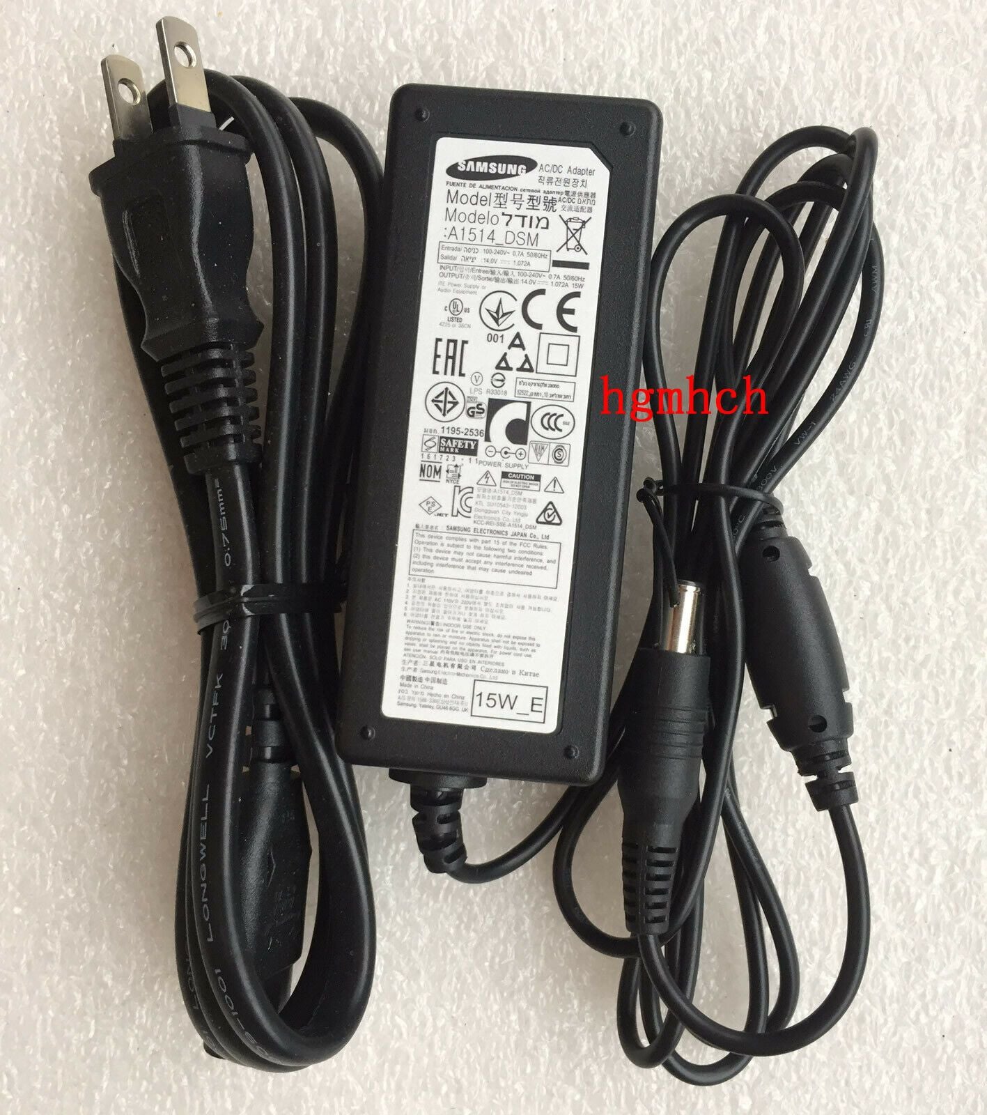 Original Samsung 14V AC Adapter for Samsung S19F350HN,LS19F350HNNXZA LED Monitor