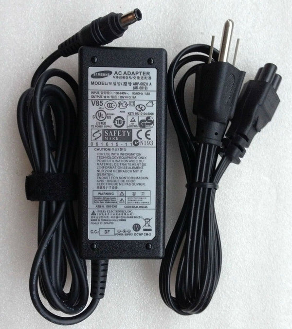 Original OEM 60W 19V 3.16A AC Adapter for Samsung NP300E5A-A05US,NP300E5A-A02UB