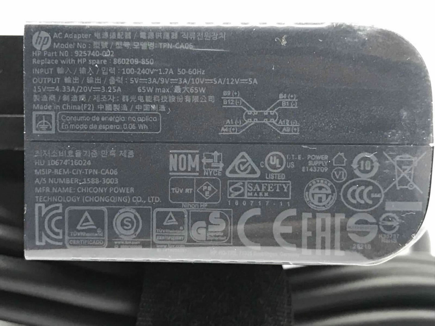 New Original HP 65W USB-C AC/DC Adapter&Cord for HP ProBook 430 G6 Series Laptop