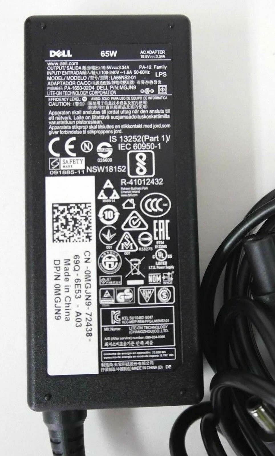 Original OEM Dell 65W 19.5V AC Adapter for Inspiron 24-3475 W21C002 AIO Computer