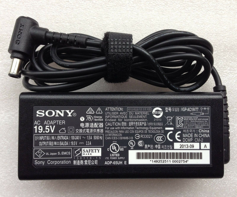 Original Genuine OEM Sony VGP-AC19V77 Cord/Charge Vaio Fit15E SVF15324CXB Laptop