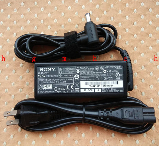 Original Genuine OEM 45W AC Adapter for Sony Vaio SVF14A16CXS,VGP-AC19V67 Laptop
