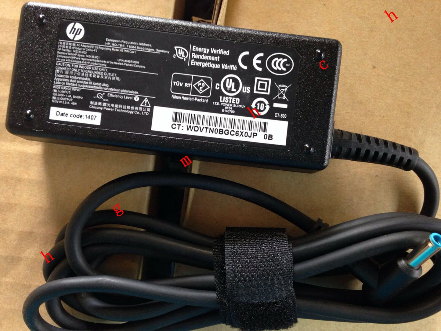 @Original HP 19V 2.31A AC Adapter for HP Pro x2 612 G1/G8W35AV,742436-001 Tablet