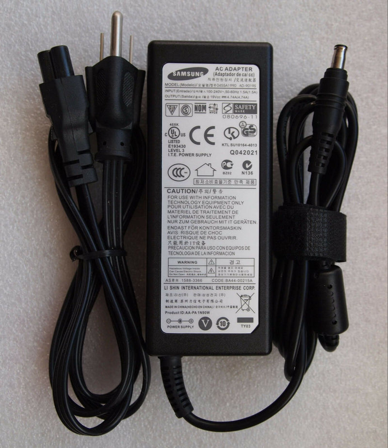 New Original OEM Samsung 90W 19V Power Cord/Charger ATIV Book 8 NP880Z5E-X01AT