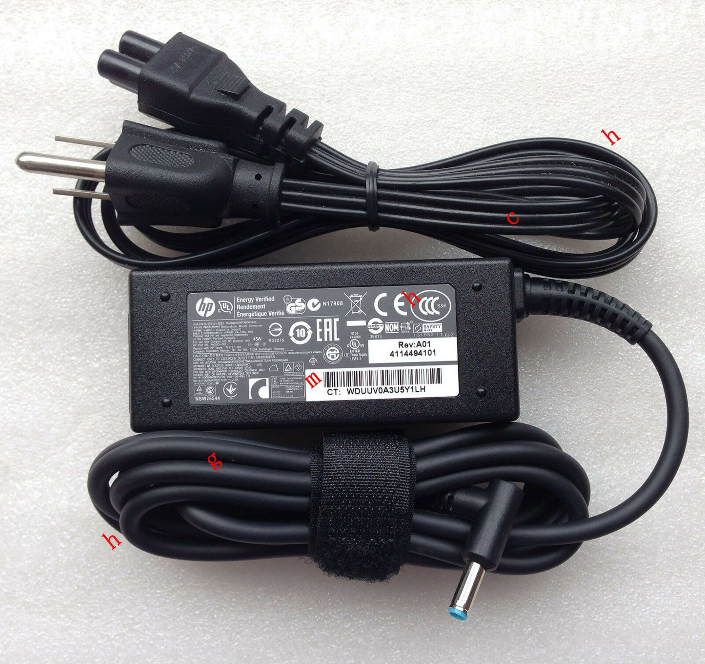 Original Genuine OEM HP 45W AC Power Adapter Charger Pavilion 15-p051US Notebook