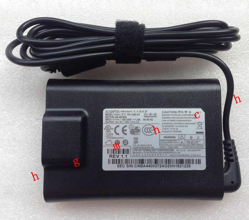 @Original OEM Samsung 40W Slim Power Charger NP900X4C-A01UK,AD-4019SL,PA-1400-24